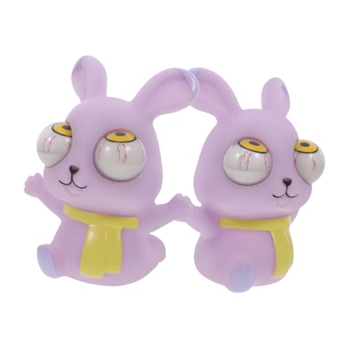 Gatuida 2 Stück Starrendes Kaninchen Sensorisches Quetschspielzeug Sensorische Zappeln Matschige, Auffällige Spielzeuge Fidget Squeeze- Eye-pop-quetschspielzeug Pu Violet von Gatuida