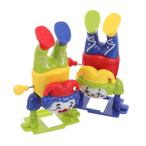 Gatuida 2 Stück Teiliges Aufzieh clownspielzeug Windup mit Lustigen Akrobatischen Überschlägen Retro Sammlerfigur für Kindergeburtstag Party Mitgebsel und Scherzartikel von Gatuida