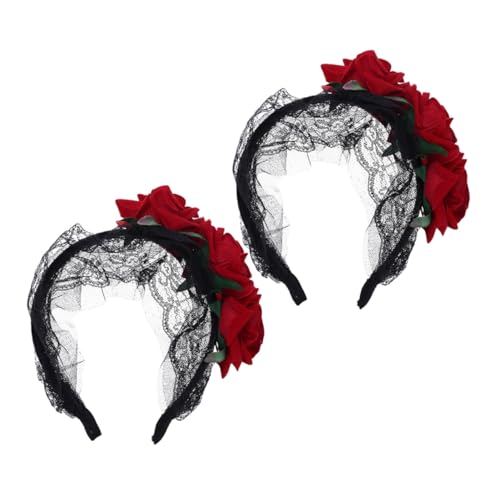 Gatuida 2 Stück Teiliges Halloween Haarband mit Roten Rosen Spitzenhaarband für Damen und Mädchen Realistisches Blumendesign für Halloween Partys Festivals und Kostümaccessoires Gatuida 2 Stück Teiliges Halloween Haarband mit Roten Rosen Spitzenhaarband für Damen und Mädchen Realistisches Blumendesign für Halloween Partys Festivals und Kostümaccessoires von Gatuida