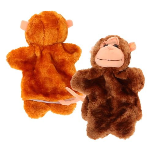 Gatuida 2 Stück Teiliges Handpuppen AFFE aus Weichem Plüsch Dekoratives und Pädagogisches Handspielzeug für Realistische Tier Marionetten für Interaktives Geschichtenerzählen und Eltern von Gatuida