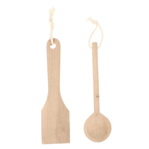 Gatuida 2 Stück Teiliges Holz Küchen für Simuliertes Kochspielzeug mit Schaufel und Löffel Leicht Langlebig Pädagogisch für Rollenspiele von Jungen und Mädchen von Gatuida