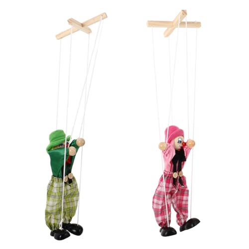 Gatuida 2 Stück Teiliges Holz Marionetten Puppenspielzeug Pirat mit Zugfaden Interaktive Puppen für Puppentheater Kindgerechtes Design für Spielerische Eltern Junge Mädchen Aktivitäten von Gatuida