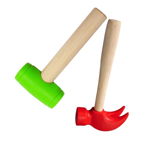 Gatuida 2 Stück Teiliges Holzhammer Simulation Mallets und Claw Hammer für Geburtstagsfeiern und Lernspiele Fördert Kreative Handfertigkeit und Mechanikverständnis von Gatuida
