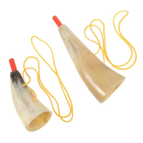 Gatuida 2 Stück Teiliges Hornspielzeug aus Hochwertigem Material Langlebig und Verschleißfest mit Sanftem Resonantem Blasinstrument für Anfänger Handgefertigt Glatte Zufällige Farbe von Gatuida