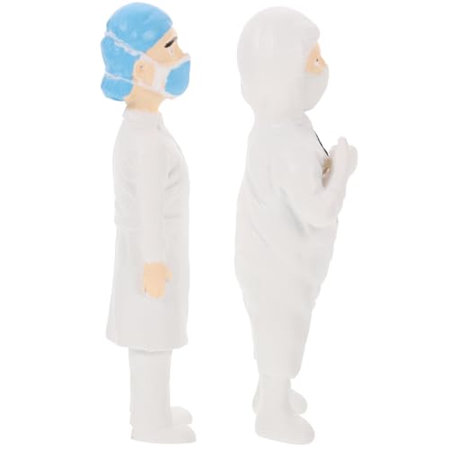 Gatuida 2 Stück Teiliges Miniatur Arzt Figuren Realistische Mini People Figure Models für Sandtisch Mikro Landschaft Puppenhaus Dekoration Stabile Handbemalte Miniatur Menschen Modelle Gatuida 2 Stück Teiliges Miniatur Arzt Figuren Realistische Mini People Figure Models für Sandtisch Mikro Landschaft Puppenhaus Dekoration Stabile Handbemalte Miniatur Menschen Modelle von Gatuida