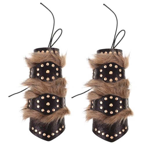 Gatuida 2 Stück Teiliges Mittelalterliches Armband Weiches Nietenverzierung Bequemer Sitz Vielseitig für Cosplay Bühnenauftritte Viking und Renaissance Kostüme Schwarz Gatuida 2 Stück Teiliges Mittelalterliches Armband Weiches Nietenverzierung Bequemer Sitz Vielseitig für Cosplay Bühnenauftritte Viking und Renaissance Kostüme Schwarz von Gatuida