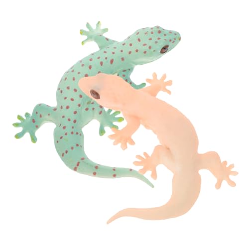 Gatuida 2 Stück Teiliges Realistisches Echsenmodell Täuschend Echte Gecko Figur Lebensechte Reptilien Simulation Dekoratives Miniaturspielzeug für Garten Party Balkon und Scherzartikel von Gatuida