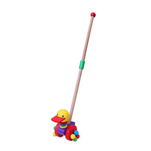 Gatuida 2 Stück Teiliges Schiebewagen aus Holz Bunte Montessori Laufhilfe mit Abnehmbarem Griff Motorikförderndes für Kleinkinder Frühe Entwicklung Geschenkidee für Junge Mädchen Ab von Gatuida