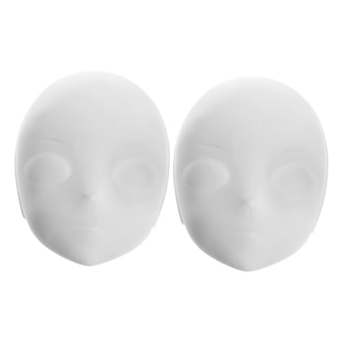 Gatuida 2 Stück Weiße PVC Gesichtsmasken Blank Leichte Full Face Mask für DIY Handmalerei Passend Stilvoll für Kostümpartys und Künstlerische Maskerade von Gatuida