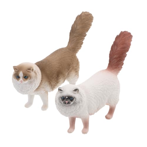 Gatuida 2 Stücke Realistische Katzenfiguren für Desktop Dekoration Niedliche Miniatur Katzenmodelle als Partygeschenk und Wohnaccessoire Vielseitig für Büro Kinderzimmer und Festliche von Gatuida