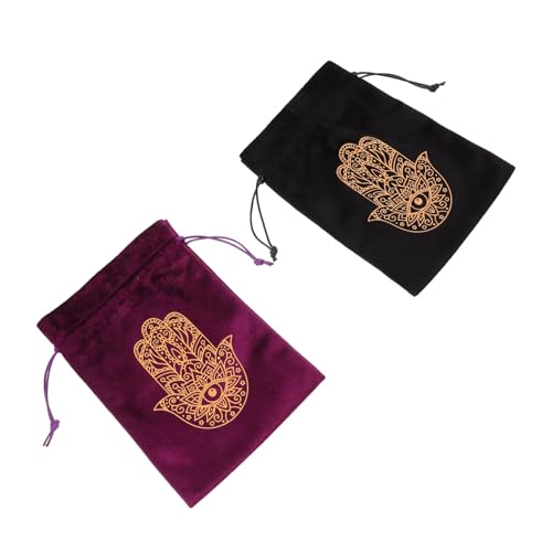 Gatuida 2 Stücke Tarot-tasche Tarotbehälter Mit Kordelzug Taschen Bevorzugen Tarotkarten-beutel Kleiner Würfelbeutel Tarotkarten-organizer Tasche Mit Kordelzug Tarotkartenhalter Flanell von Gatuida