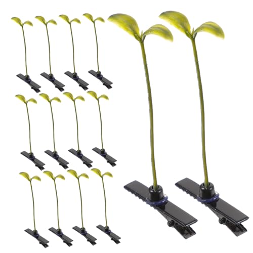 Gatuida 20 Stück Bunte Bohnenkeim Haarclips für Mädchen Leichte Haarklammern mit Stabilem Sockel Dekorative Pflanzensimulation Vielseitig für Party Alltag und Cosplay Geeignet von Gatuida