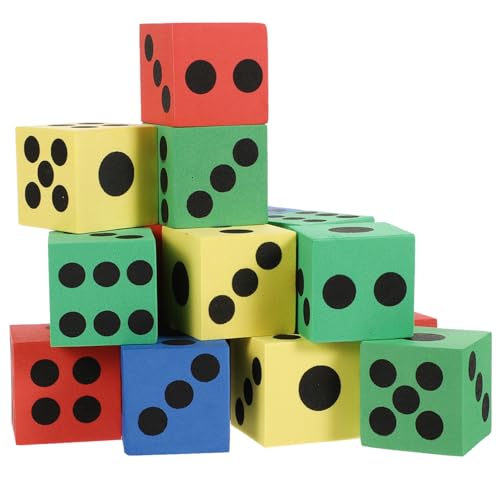 Gatuida 20 Stück Eva Würfel für Bunte Lernwürfel für Matheunterricht und Spiel Hochwertige Schaumstoffwürfel für Schule und Zuhause Fördert Zählen Addition Subtraktion und Zufällige Farbe von Gatuida