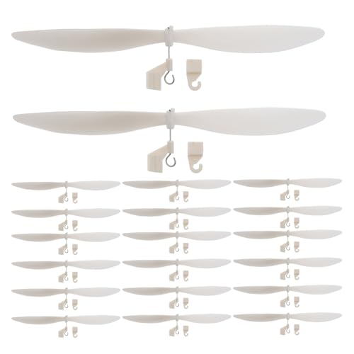 Gatuida 20 Stück Kunststoff-Propeller, Flugzeug-Propellerblätter mit Gummibandhaken für Flugzeuge, Hubschrauber, Modellspielzeug, Projekte, Mint-Aktivitäten, 18 cm, Weiß Gatuida 20 Stück Kunststoff-Propeller, Flugzeug-Propellerblätter mit Gummibandhaken für Flugzeuge, Hubschrauber, Modellspielzeug, Projekte, Mint-Aktivitäten, 18 cm, Weiß von Gatuida