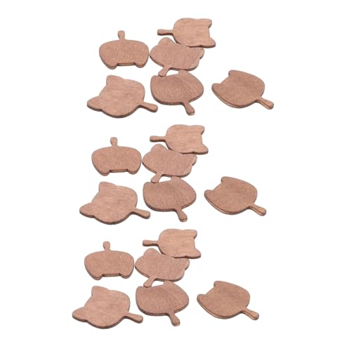 Gatuida 20 Stück Mini-Möbelset Miniatur-Puppenhaus-Küchen-Backzubehör Mini-Puppenhausmöbel simuliertes Schneidebrett Küchenzubehör für Puppenstuben Holz Hellbraun von Gatuida