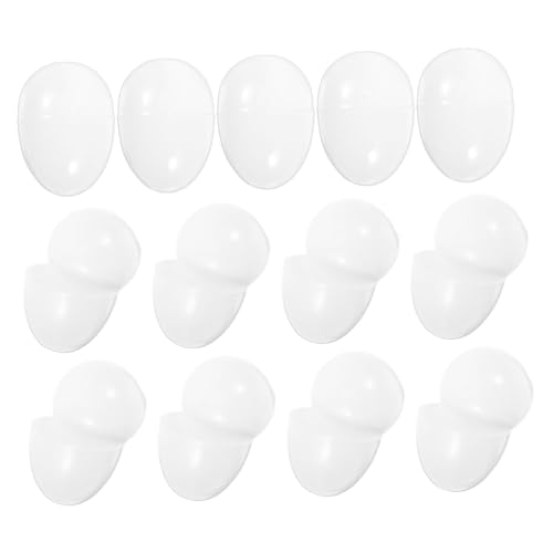 Gatuida 20 Stück Ostereier groß Eierschmuck Dekoration gesprenkelt Pastell dekorativ Szene bunt Osterei- Eierdekor schmücken öffenbar leere eier selber machen Eiermalerei PVC Weiß von Gatuida