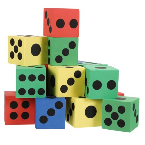 Gatuida 20 Stück Teiliges Bunte Eva Würfel Pädagogische Kinderwürfel mit Traditionellen Zahlen Weiches Sicheres Material als Party Mitgebsel und Lustiges für Mädchen und Zufällige Farbe von Gatuida