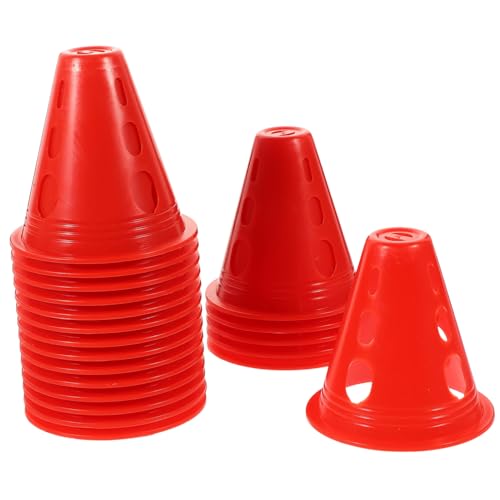 Gatuida 20 Stück Teiliges Kleine Windfeste Trainingshütchen aus Robustem Farbige Markierungskegel für Sport Rollschuh Fußball Agility übungen und Hindernisparcours von Gatuida