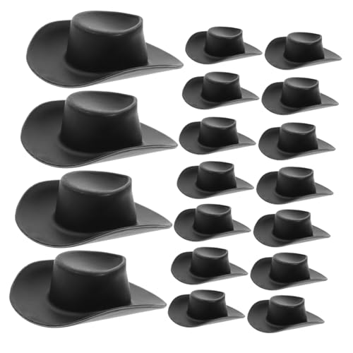 Gatuida 20 Stück Teiliges Mini Cowboy Hut aus Langlebigem Kleine Western Hüte für Puppen und DIY Bastelarbeiten Partyaccessoires für Western Themenveranstaltungen von Gatuida