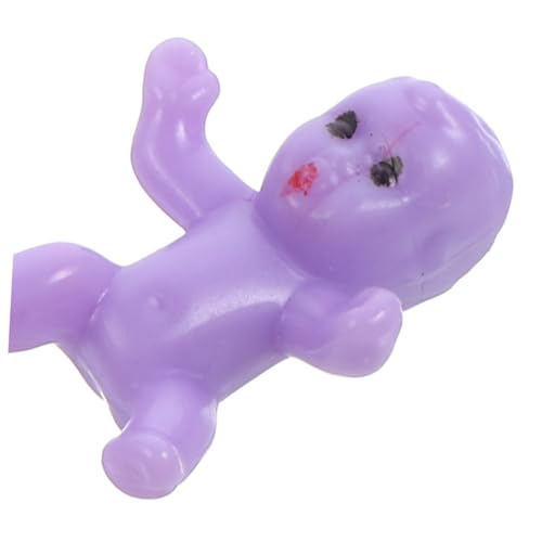 Gatuida 20 Stück Teiliges Mini Deko Kleine Babyfiguren aus Kunststoff in Violett für Shower Party Deko und Kleine Geschenke Junge Mädchen Tischdeko von Gatuida