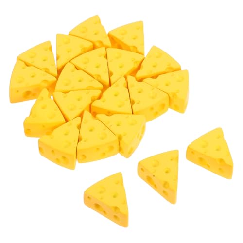 Gatuida 20 Stück Teiliges Mini Käse Dekor aus Resin Realistische Miniatur Lebensmittel Modelle Detailreiche DIY Puppenhaus Mikrolandschaft Figuren für Garten und Innenbereich von Gatuida