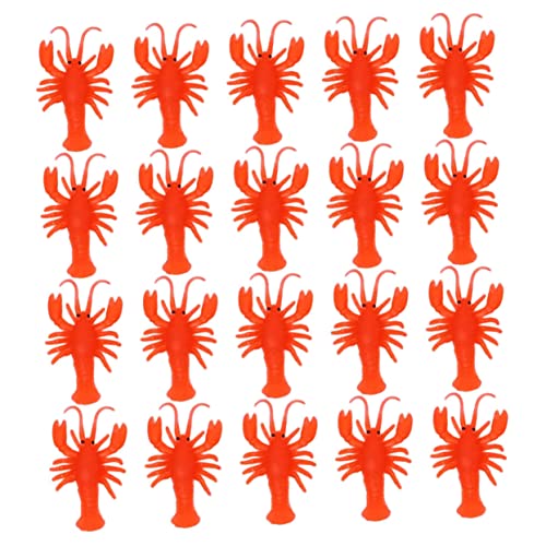 Gatuida 20 Stück Teiliges Mini Langusten aus TPR Weichem Kunststoff Schwimmfähig und Pädagogisch Niedliche Krebsfiguren für Baden Sammeln und Kinderzubehör von Gatuida