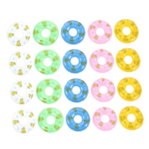 Gatuida 20 Stück Teiliges Mini Schwimmring in Farben Miniatur Schwimmringe Deko für Puppenhaus Vielseitige Party und Fotorequisite Kindgerechte Bastelaccessoires für Kreative DIY Projekte von Gatuida