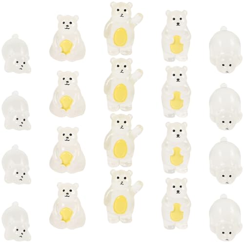 Gatuida 20 Stück Teiliges Miniatur Bärenornamente aus Harz Niedliche DIY Figuren für Garten Desktop und Landschaften als Dekoration und von Gatuida