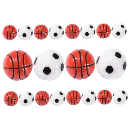 Gatuida 20 Stück Teiliges Miniatur Fußball Basketballmodell Set Realistische Sport Ornamente Kreative Tischdekoration Kompakt und Dekorativ für Sportfans von Gatuida