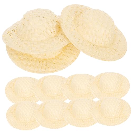 Gatuida 20 Stück Teiliges Miniatur Gewebte Papierhüte Kleine DIY Puppenhüte für Bastelprojekte Strapazierfähige Mini Hüte als Dekoration für Puppen Party und Heimdeko von Gatuida