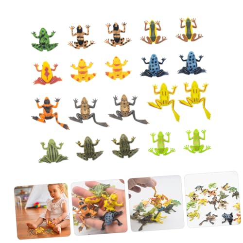 Gatuida 20 Stück Teiliges Miniatur froschfiguren aus Realistische Tierfiguren für Miniaturlandschaften Gartendeko Spielfiguren und Puppenhaus Detailreiche Mini Frösche für Drinnen und von Gatuida