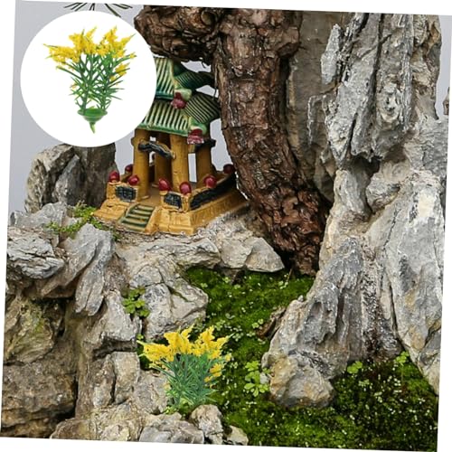 Gatuida 20 Stück Teiliges Miniaturpflanzen Künstliche Mini Pflanzen Realistische Garten Landschaftsdekoration Mini Dollhouse Zubehör Gelbe Pflanzen für Puppenhaus und Feengarten von Gatuida