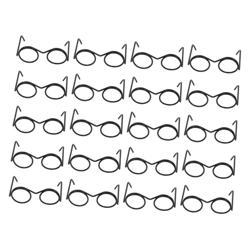 Gatuida 20 Stück Teiliges Puppenbrillen aus Metall Linsenlose Mini Brille für DIY Puppenmode Rundes Design Schwarze Rahmen Langlebig und Modisch Zubehör für Puppenhausdekoration Gatuida 20 Stück Teiliges Puppenbrillen aus Metall Linsenlose Mini Brille für DIY Puppenmode Rundes Design Schwarze Rahmen Langlebig und Modisch Zubehör für Puppenhausdekoration von Gatuida