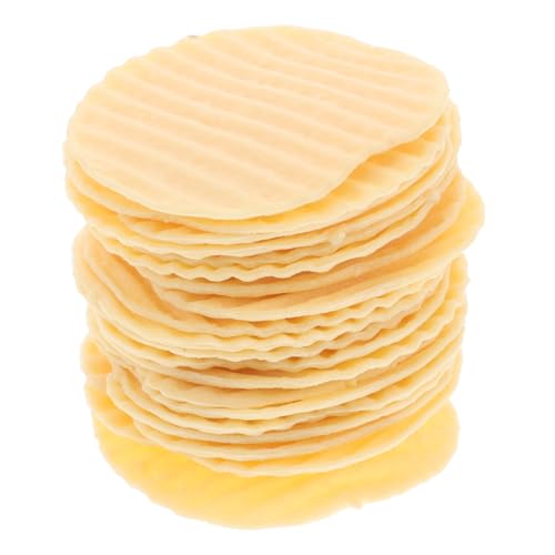 Gatuida 20 Stück Teiliges Realistische Künstliche Kartoffelchips Modell für Rollenspiel Fotorequisiten und Dekoration Authentische Simulation von Snacks für Kreative Displays und von Gatuida