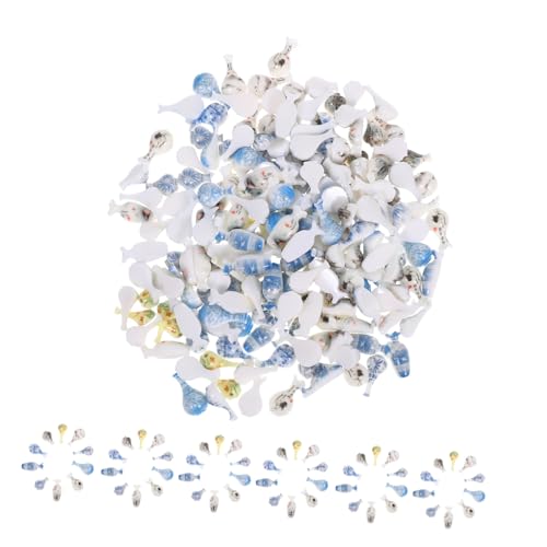 Gatuida 200 Stück Miniatur Blumentöpfe Kleine Resin Vasen für Puppenhaus Deko Mikrolandschaftsdekoration Zubehör für Miniaturmöbel und Gartenaccessoires von Gatuida