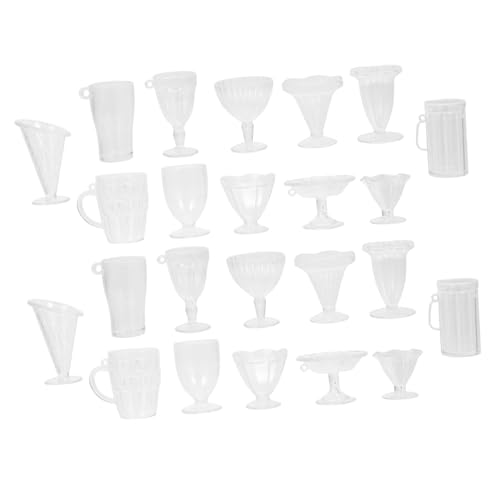 Gatuida 24 Stück Maßstab Kunststoff Mini dessertbecher für Puppenhaus Dekoration Realistische Miniaturbecher für Puppen und Sammler Gatuida 24 Stück Maßstab Kunststoff Mini dessertbecher für Puppenhaus Dekoration Realistische Miniaturbecher für Puppen und Sammler von Gatuida