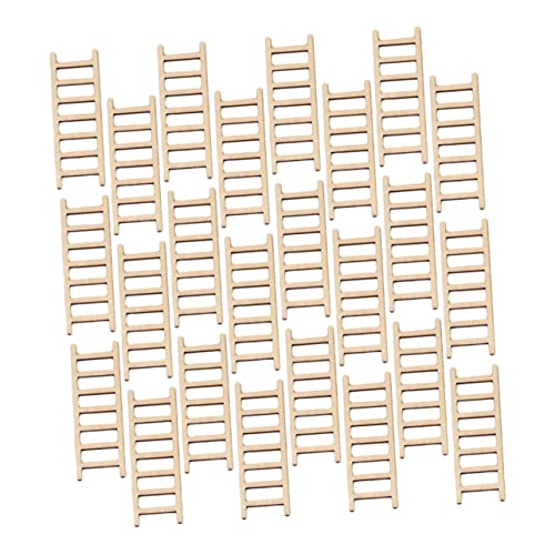 Gatuida 24 Stück Mini Leiter Gartenornamente Feenmöbel Leiter Miniatur DIY Heimspielzeug Kleine Leitern Landschaft Mini Trittleitern Winzige Weihnachtsdekoration Mini Leiter von Gatuida