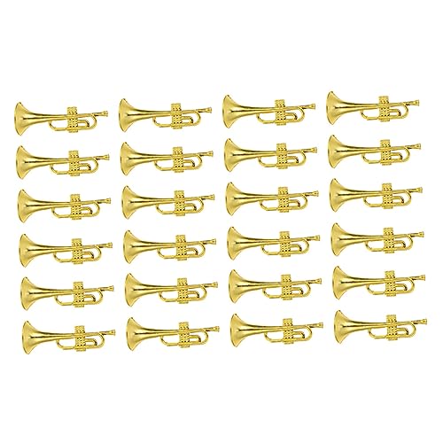 Gatuida 24 Stück Mini -Trompete LED Musikschmuck Musikinstrument Miniatur Mini-Trompete Trompetenverzierung Dekoration von Musikinstrumentenmodellen -Trompete Plastik Golden Gatuida 24 Stück Mini -Trompete LED Musikschmuck Musikinstrument Miniatur Mini-Trompete Trompetenverzierung Dekoration von Musikinstrumentenmodellen -Trompete Plastik Golden von Gatuida