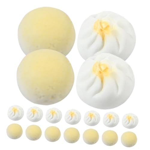 Gatuida 24 Stück Miniaturisierte Teiliges von Chinesischen Dampfnudeln und Brötchen aus Harz für Puppenhäuser Realistische Dekorative Essensspielzeuge für Kreative Miniaturwelten von Gatuida