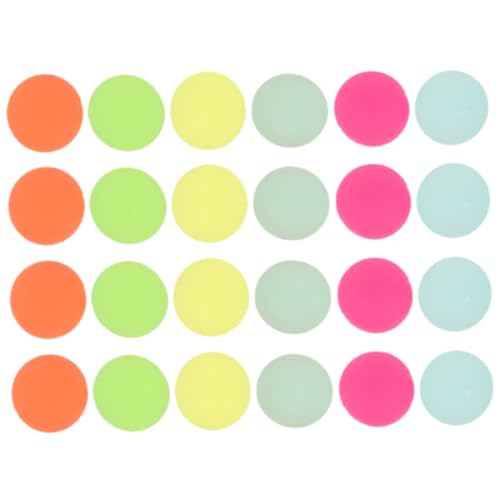 Gatuida 24 Stück Teiliges Leuchtende Gummibälle Robuste Matte Nachtlicht flummis Bunte Hüpfbälle für Karneval Party deko und Entspannendes als Mitgebsel und Geschenk Zufällige Farbe von Gatuida