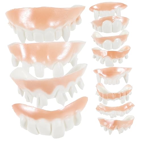 Gatuida 24 Stück Teiliges Lustige Fake Zähne Halloween Gebiss Kostüm Zubehör Weiches Kunststoffmaterial Verschiedene Designs für Horror und Kostümparty Halloween Party Favors und Fotos von Gatuida