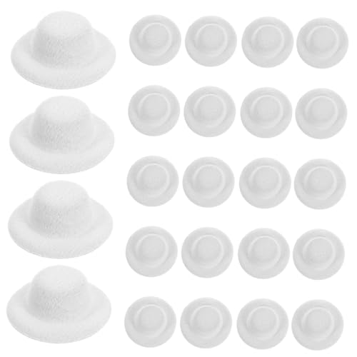 Gatuida 24 Stück Teiliges Mini Filz Top Hats Miniatur Handgefertigte Bastel Hüte aus Filz Robuste Kleine für Puppen Party Weihnachtsdeko Kreatives Zubehör für Bastelprojekte von Gatuida