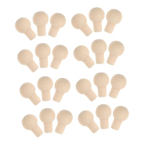 Gatuida 24 Stück Zubehör für Puppenhäuser puppenhauszubehör Holzgriffe für Miniaturmöbel Schubladenknöpfe Puppenhaus-Türknöpfe modern schminktisch zubehör Miniaturgriffe Mini-Möbelgriffe von Gatuida