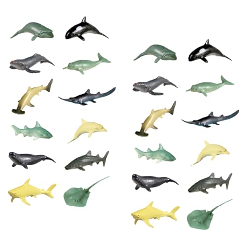 Gatuida 24Stücke Miniatur Meerestiere Figuren Realistische Modelle für Aquarien Dekoration Künstliche Fische und Ozeantier Ornamente für Partys und Wohnkultur von Gatuida