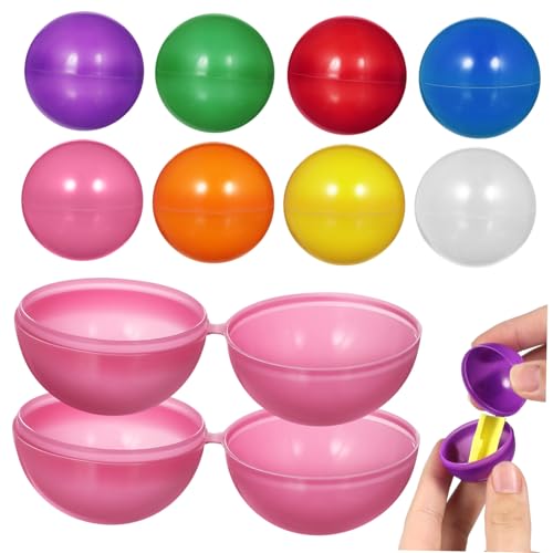 Gatuida 25 Stück Befüllbare Plastikkugeln für Tombola und Partys Hohle Spielbälle Bunten Farben für Verlosungen und Spielzubehör Wiederverwendbar und Stabil von Gatuida