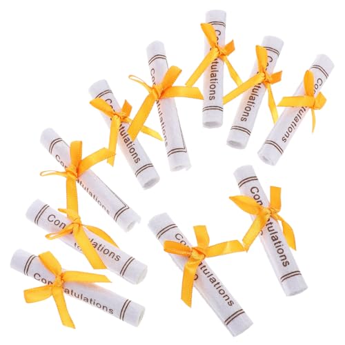 Gatuida 25 Stück Teiliges Miniatur Abschlussdekoration Nicht Gewebte Stoffrollen Bunte Abschlussbären Accessoires Geeignet für Tortendekoration Tisch und Regalschmuck zur Zufällige Farbe von Gatuida