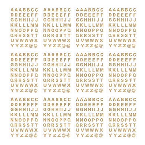 Gatuida 25Blätter Selbstklebende Buchstabenaufkleber Transparent mit Heißer Prägung Goldene Decals für Notizbücher Scrapbooking und Bastelprojekte von Gatuida