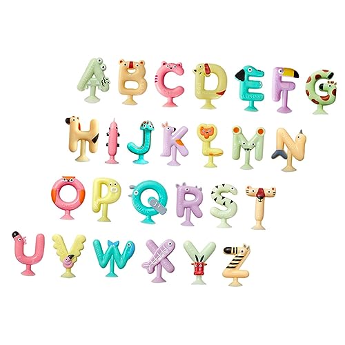 Gatuida 26 Stück Teiliges Saugnapf Badespielzeug mit Tier Alphabet Lernspielzeug für Buchstaben zum Buchstabieren Frühe Bildung Sicher Leicht zu Bedienen Fördert Eltern Junge Mädchen von Gatuida