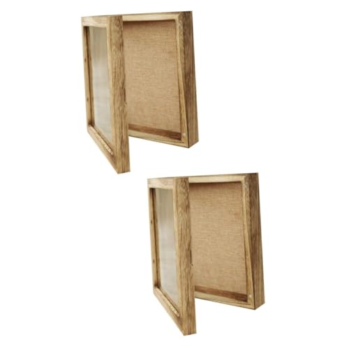 Gatuida 2Er-Box schutzbox aufbewahrungsdose Schutzkasten eincremehilfe aufbewahrungbox Pin Vitrine künstlich Aufkleber gefälschte Pflanze Showcase Vitrine Vitrine Medaillenvitrine hölzern von Gatuida