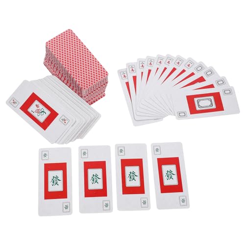 Gatuida 2Sätze Reise Mahjong Karten Lustige Mahjong Karten im Chinesischen Stil Karten mit Würfeln für Zuhause Reisen Camping und Partys von Gatuida